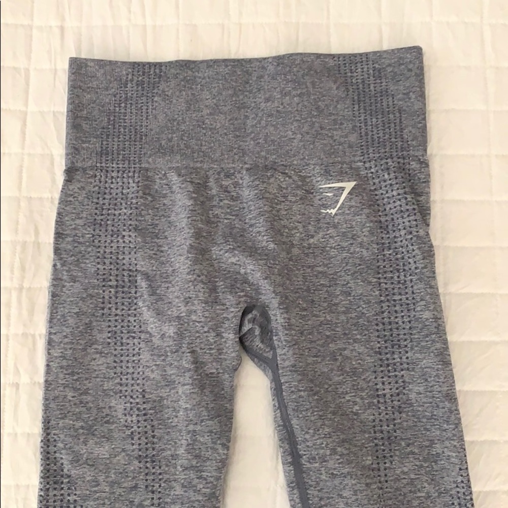 Steel Blue Marl Gymskark Vital Seamless Leggings